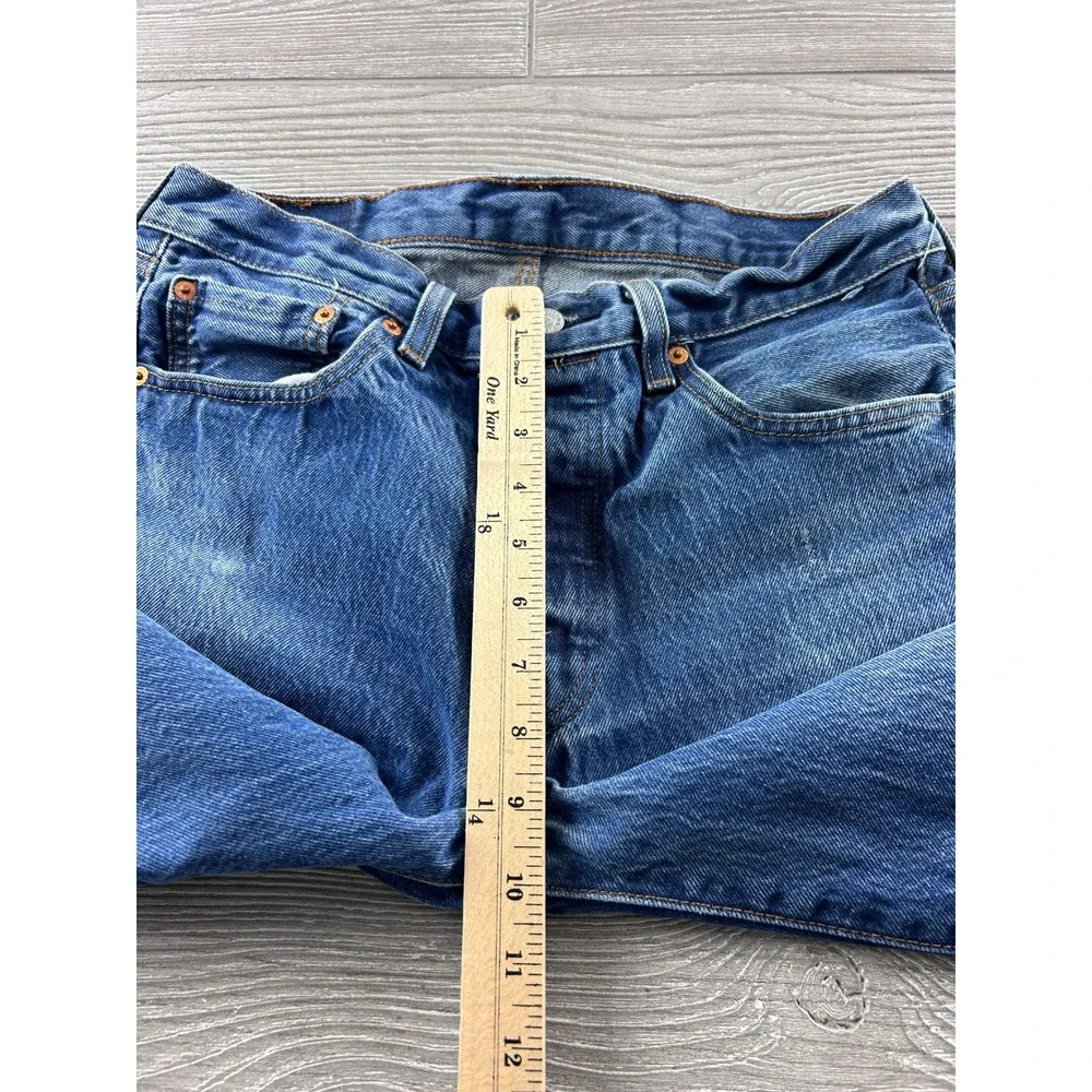 Levis 501 Original Fit Jeans Mens 32x36 Blue Denim Button Fly Straight Leg 1779